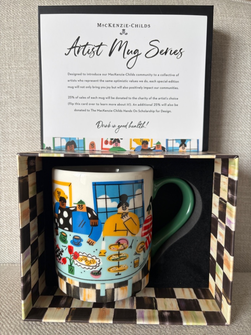 MacKenzie-Childs Artist Mug Series Tess Smith-Roberts Ceramic Limited Edition